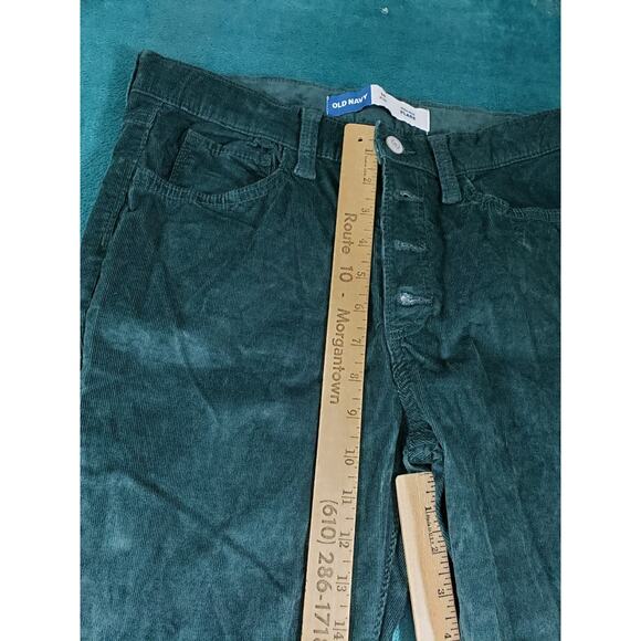 Old Navy Jeans Youth Size 14 Plus Green Stretch Corduroy Pants High Rise Flared - Picture 7 of 12